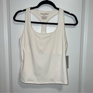 Spiritual Gangster Nirvana Tech Joni Tank Cream Shelf Bra Active Top S NWT